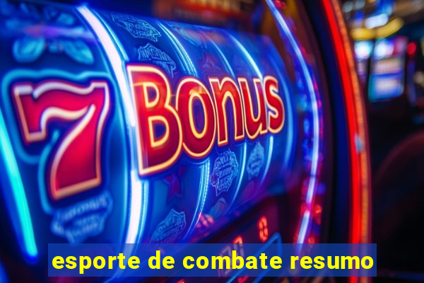 esporte de combate resumo