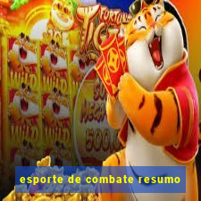 esporte de combate resumo