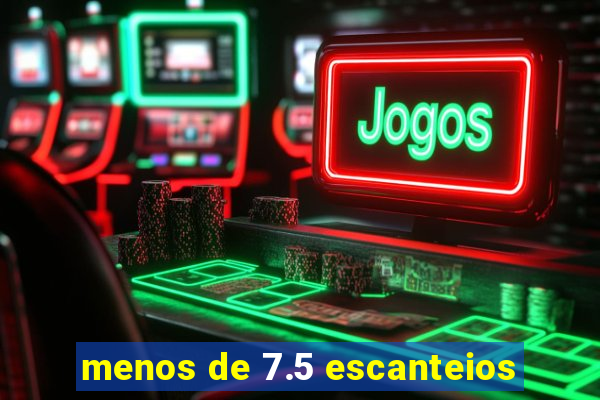 menos de 7.5 escanteios