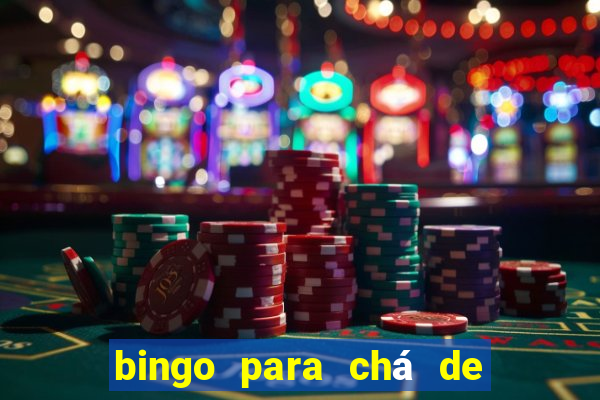 bingo para chá de bebê para imprimir grátis