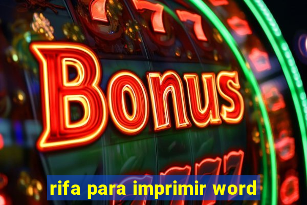 rifa para imprimir word