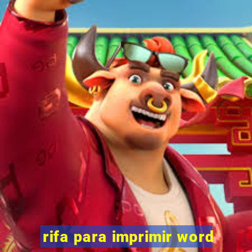 rifa para imprimir word