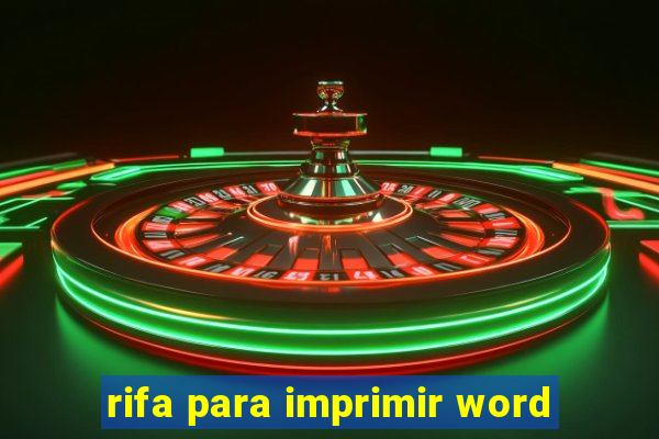 rifa para imprimir word