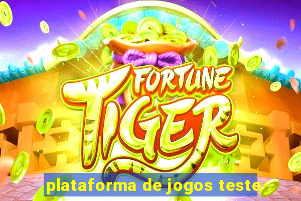 plataforma de jogos teste