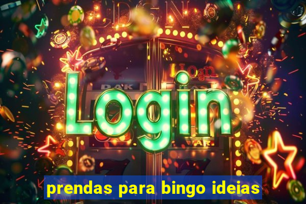 prendas para bingo ideias