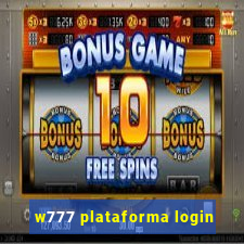 w777 plataforma login