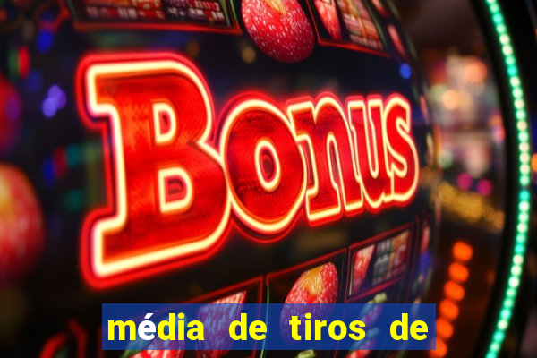 média de tiros de meta por jogo