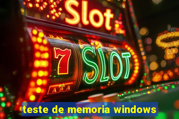 teste de memoria windows