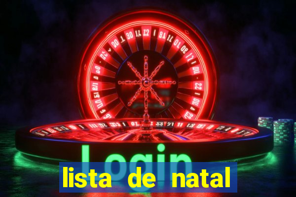 lista de natal para imprimir