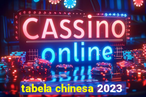 tabela chinesa 2023