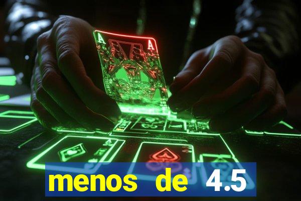 menos de 4.5 escanteios o que significa