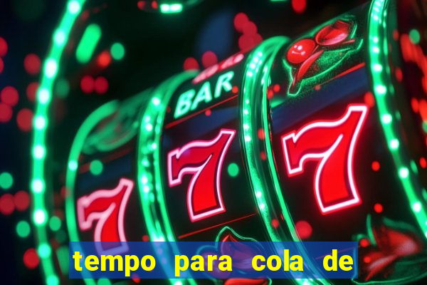 tempo para cola de cano secar