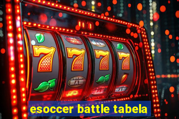 esoccer battle tabela