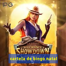 cartela de bingo natal