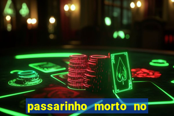 passarinho morto no quintal significado espiritual