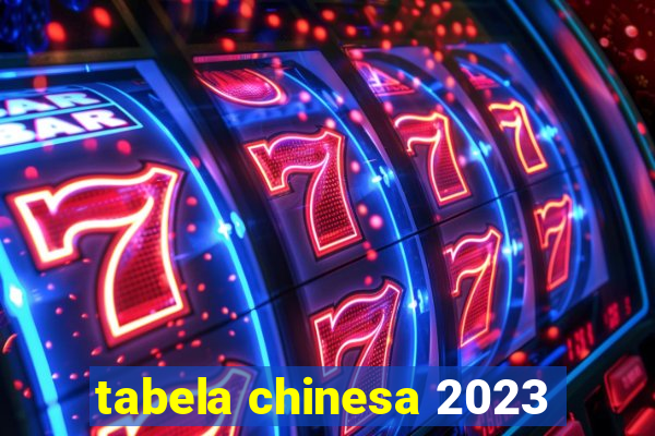 tabela chinesa 2023