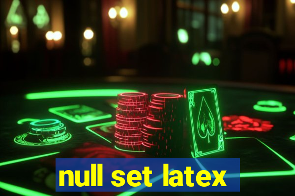 null set latex