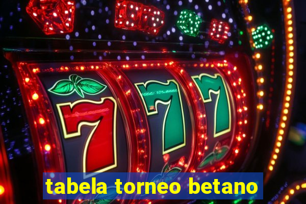 tabela torneo betano