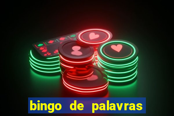 bingo de palavras 3 ano