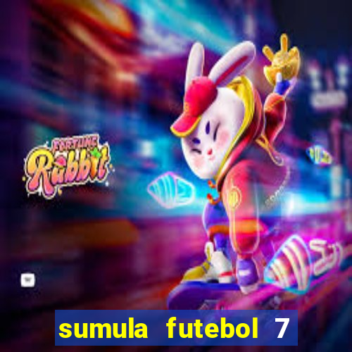 sumula futebol 7 society excel