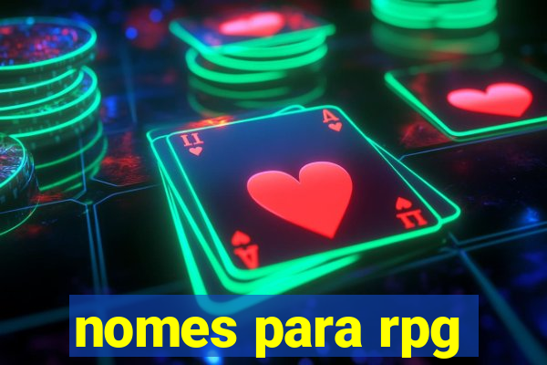 nomes para rpg